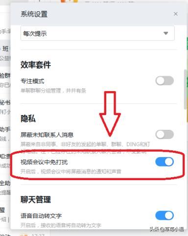 釘釘怎么設置視頻會議時禁止打擾？